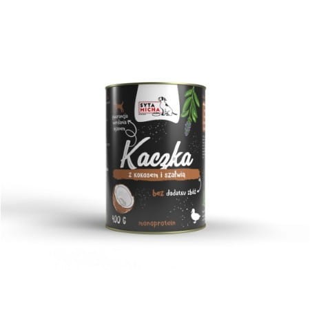 Karma mokra kaczka z kokosem i szałwią 400 g.jpg