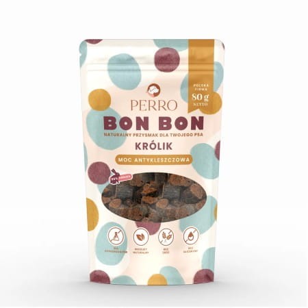 PERRO BON BON Królik – ochrona przed kleszczami Przysmaki z dodatkiem funkcyjnym 80g.jpg
