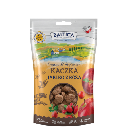 Baltica przysmaki regionów kaczka z jabłkiem i różą 100 g.jpg
