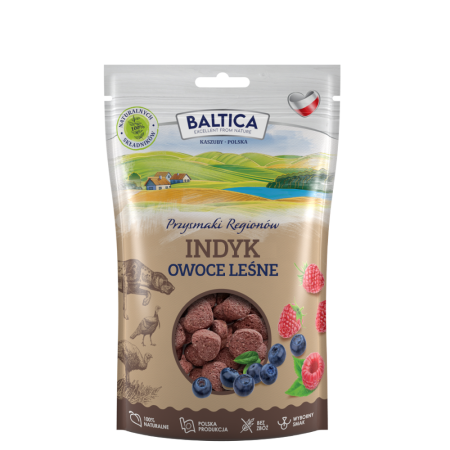 Baltica przysmaki regionów indyk z owocami leśnymi 100 g.jpg