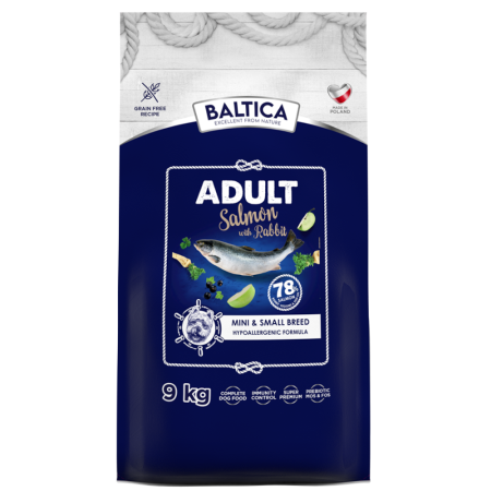 Baltica karma sucha z łososiem i królikiem dla średnich ras 9 kg.jpg