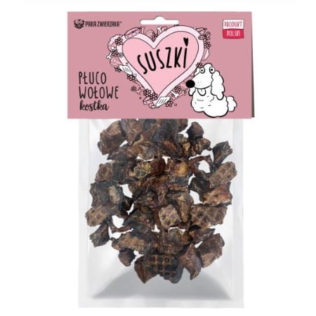 PAKA ZWIERZAKA SUSZKI Płuco wołowe Kostka 100g.jpg